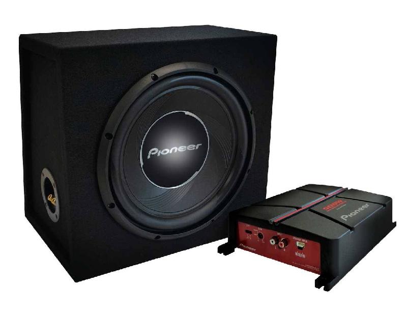 PIONEER - Pack amplificateur + subwoofer GXT-3730B-SET avec subwoofer TS-W30S4 - 1400W max - câblage inclus_0