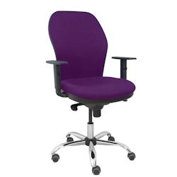 Piqueras y Crespo Silla Jorquera respaldo bali morado asiento bali morado base cromada y ruedas parqué - violet multi-matériau 15SB760B760B10CCRRP_0