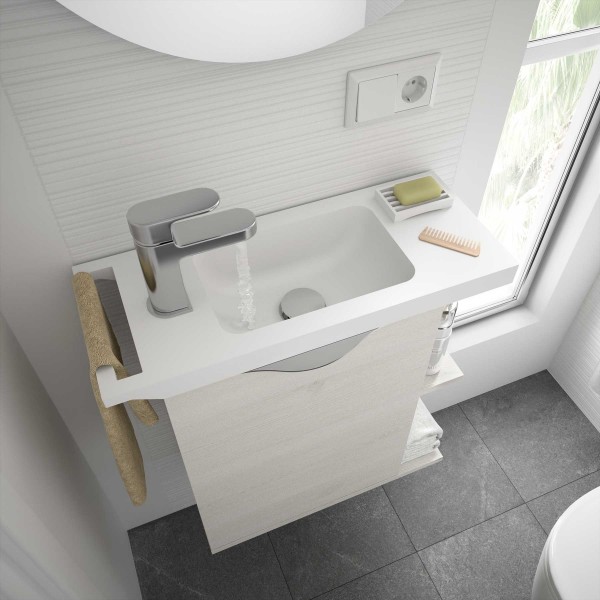 PLAN VASQUE MARTHA 555 SOLID SURFACE BLANC MAT - SALGAR 24785