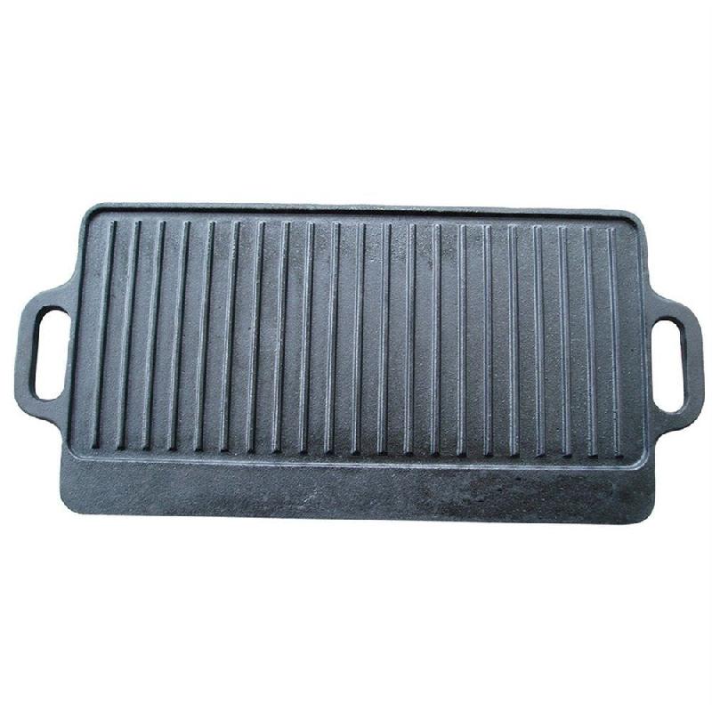 Plaque à griller 42x23x1cm fer noir_0