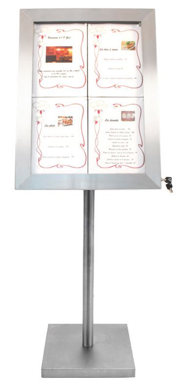 Porte-menu lumineux sur pied - LED basse consommation_0