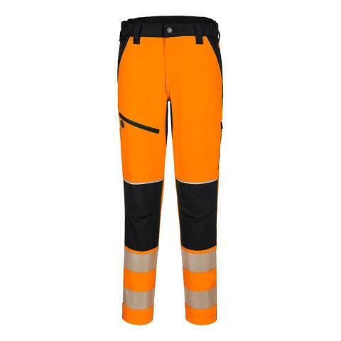 PORTWEST T140 PANTALON STRETCH HV PW3 ORANGE/NOIR - TAILLE S - STANDARD