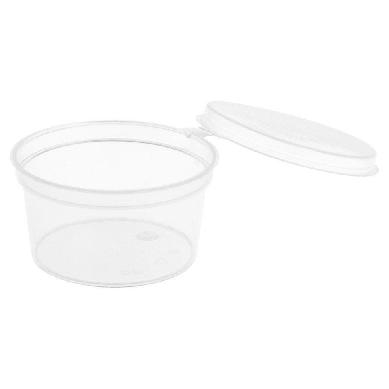Pot à sauce avec couvercle transparent 30ml D5/4x2,7cm - par 1000_0