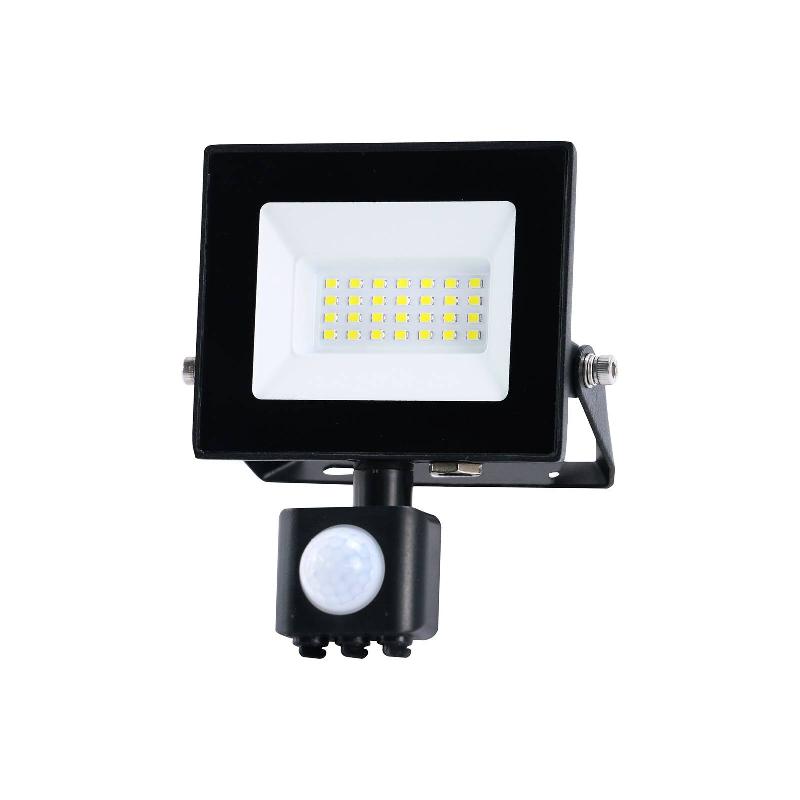 PRIOS MAIKEL PROJECTEUR D\'EXTÉRIEUR LED, 20 W, 1500 LM, MÉTAL, CAPTEUR