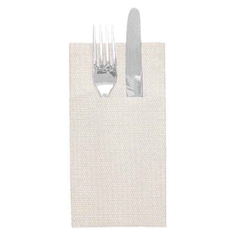 Serviette Kangourou Like Linen 70 G/M2 40x40 cm sable Spunlace - par 700_0