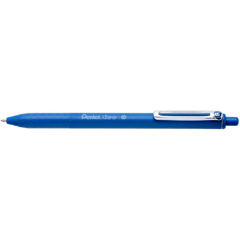 STYLO BILLE RETRACTABLE PENTEL IZEE - POINTE LARGE 1 MM - ROUGE - LOT DE 2
