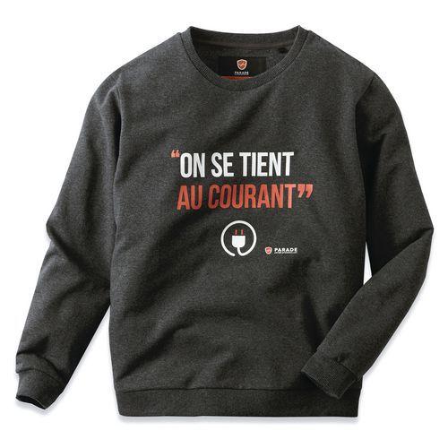 SWEAT À MESSAGE HOMME VSWEAT TAILLE: XXL ANTHRACITE - PARADE
