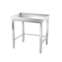 Table de travail en inox 700 x 600 mm avec renfort PREMIUM / GOLDINOX - gris inox 3701770804337_0