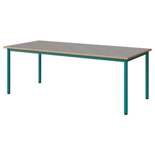 TABLE MALIBU 180X80 T4 4P STRA ALAISÉ BÉTON F186/BLEU 5018