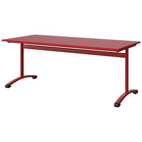 TABLE MALIBU 180X80 T5 DL STRA ABS ROUGE U321/ROUGE 3020