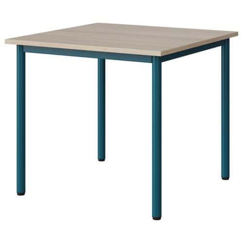 TABLE MALIBU 80X80CM T5 4P STRA ABS ACACIA/BLEU 5025