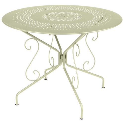 TABLE RONDE MONTMARTRE Ø 96 CM VERT TILLEUL - FERMOB