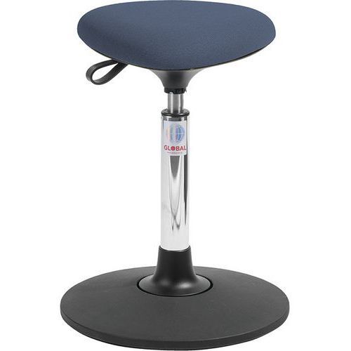 TABOURET SWAY TRIA - TISSU CURA - BAS - BLEU - GLOBAL PROFESSIONAL SEATING