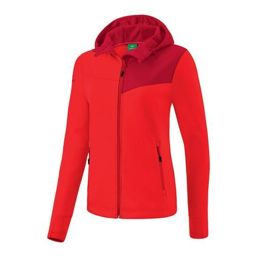 VESTE SOFTSHELL AVEC POIGNET PASSE POUSSE - ERIMA - PERFORMANCE ROUGE/RUBY