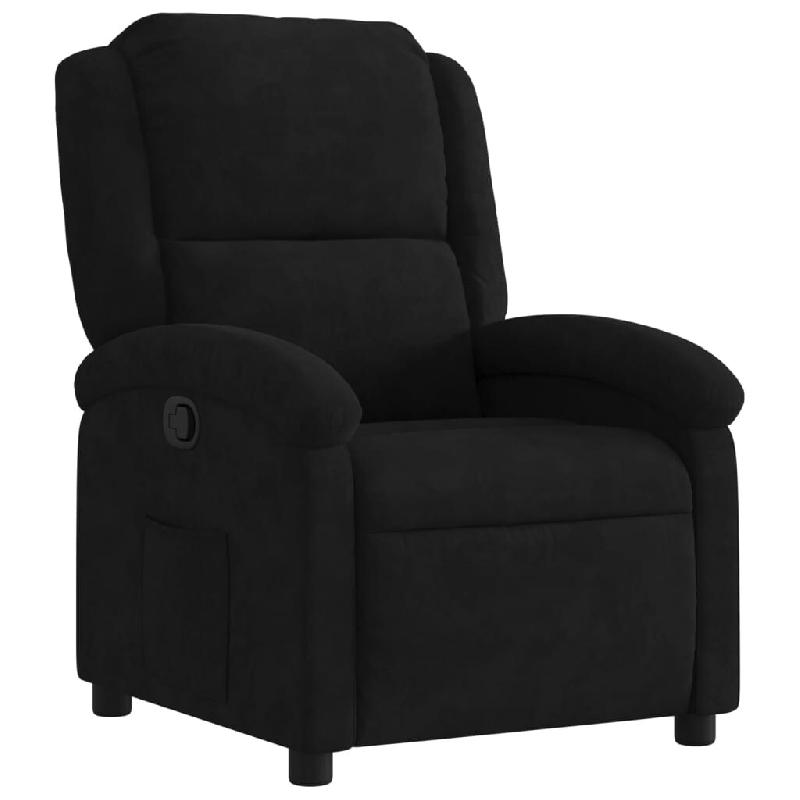 VidaXL Fauteuil inclinable en velours noir Modèle Zermonel - 3205493_0