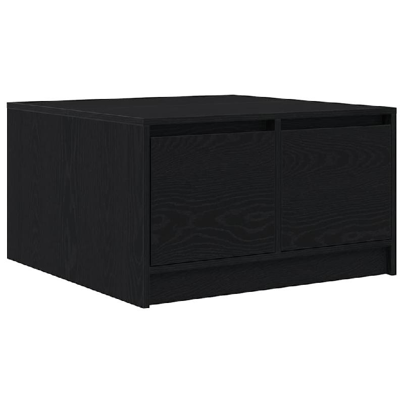 VidaXL Table basse avec tiroirs chêne noir 70,5x70x40 cm Modèle Harmonie Design - 3328409_0