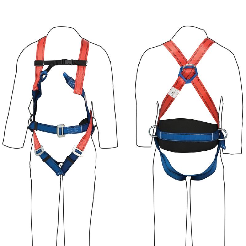 Harnais de retenue antichutes 4 points Silverline 251483 - Ceinture rembourrée et sangles réglables certifiées EN 361/EN 358_0