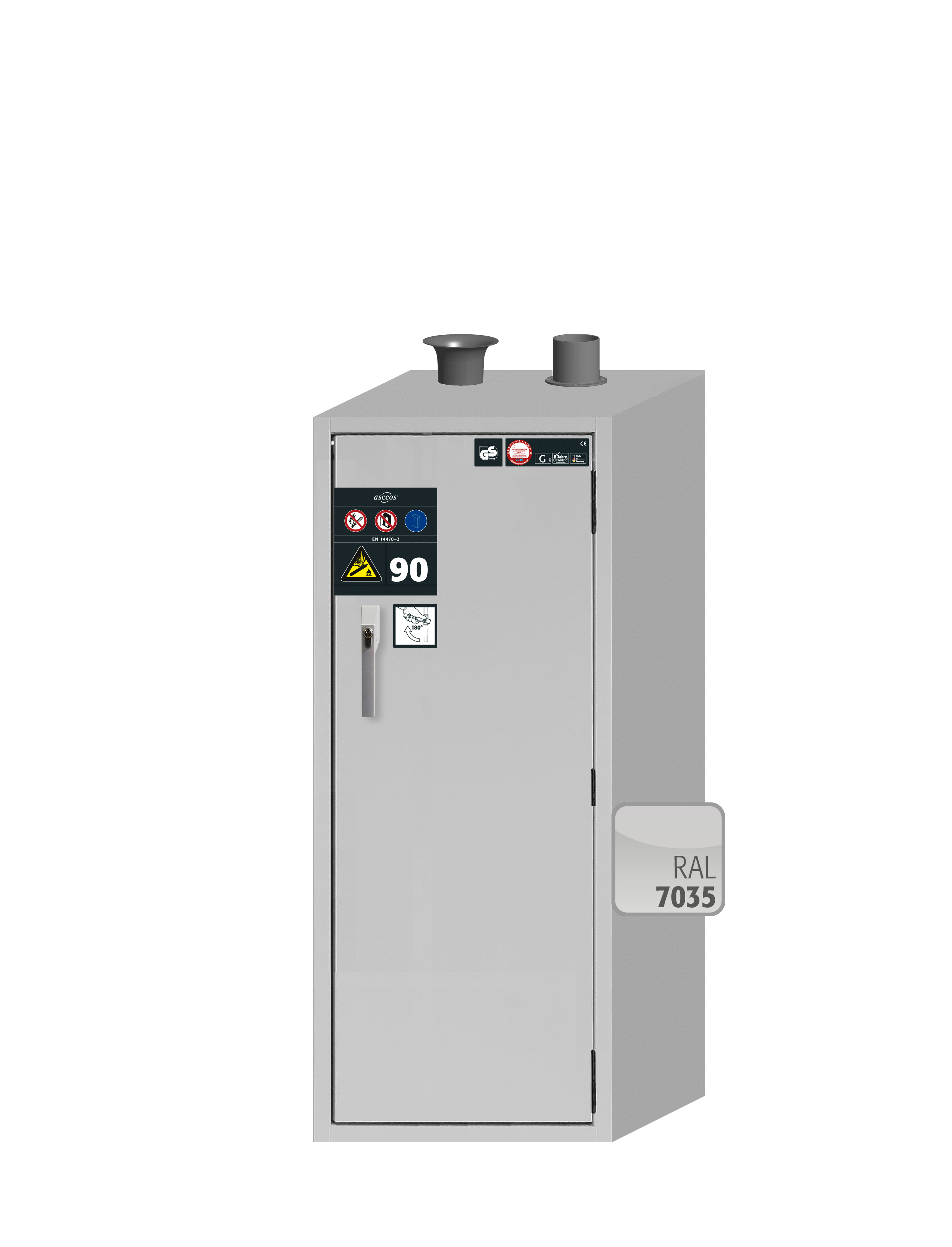 Armoire de stockage intérieure pour bouteilles de gaz G-ULTIMATE-90 G90.145.060.R - Réf 30690-001-30691 - Certifiée NF EN 14470-2 et CE_0