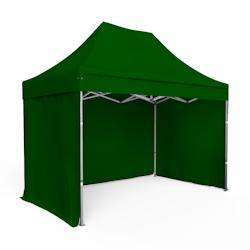 Assalit-Jean Tente pliante Barnum Aluminium 300x200cm - Vert Foncé + 3 murs offerts - vert SL3X200+3M04_0