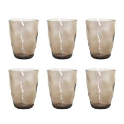 Aulica Verres à eau marron en acrylique - lot de 6 - marron 189801_0