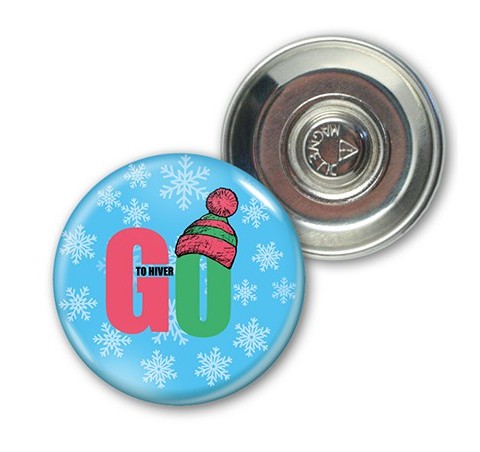 Badge personnalisé - attache aimantée - diamètre 38 mm_0