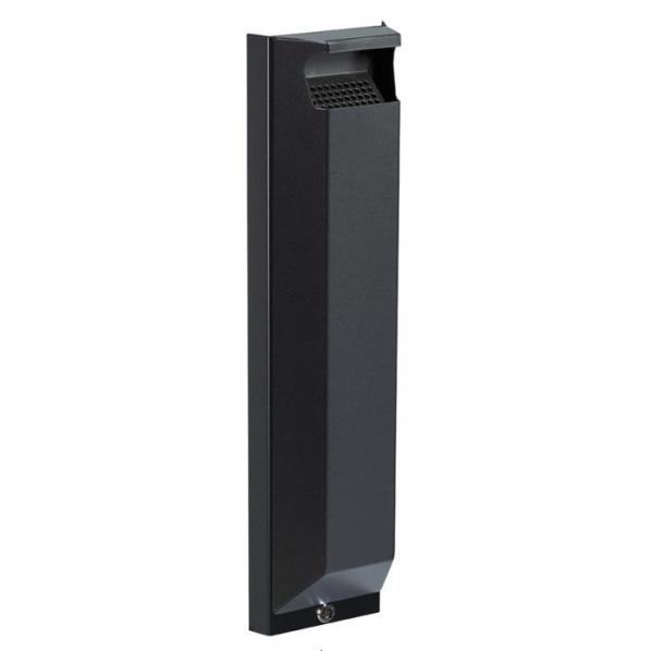 Cendrier mural 3 litres Anthracite mat - capacité 1800 mégots - avec ou sans serrure - Rolléco_0