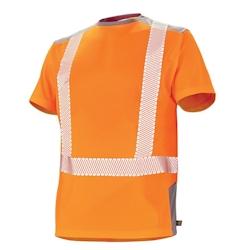 Cepovett - Tee-Shirt manches courtes Fluo Safe Orange / Gris Taille S - S 3603623485529_0
