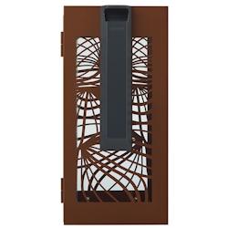 Rossignol - Corbeille publique 110L antinuisible Vigipirate avec cendrier 3L BELLA - effet corten - marron acier 59371_0
