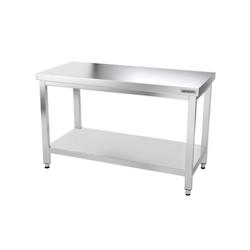 GGM Gastro Tables Inox de Travail Centrales Premium avec Etagère - Profondeur 600 mm - ATK146 - 4063326066323_0