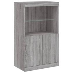 Helloshop26 - Buffet bahut commode armoire meuble de rangement organisateur cuisine salle de séjour salon avec lumières LED sonoma 02_0030078 - 3000_0