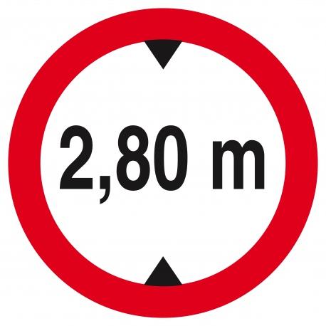 Interdit aux vehicules de plus de 2.80m de haut d.420mm TALIAPLAST | 623277_0
