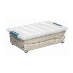 Katla Boîte Transparente 28L Avec Roulettes Et Poignées Ergonomiques 59X39X18,5Cm - 8052787490309_0
