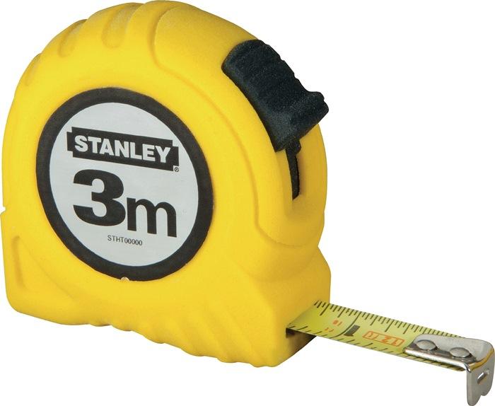 Mètre-ruban de poche 3 m - largeur 12,7 mm - classe CE II - boîtier plastique anti-choc - STANLEY_0