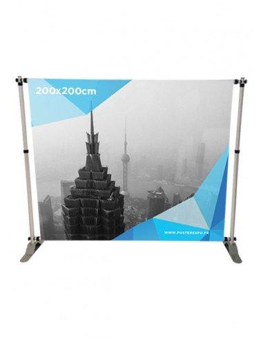 Photocall mur d'image en aluminium recto verso - 300X240CM- Ref: PE-MUR-ALU-200_0