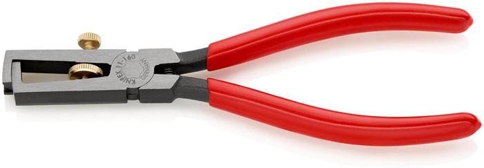 Pince à dénuder longueur 160 mm - KNIPEX - poli, revêtement plastique, ressort d'ouverture_0