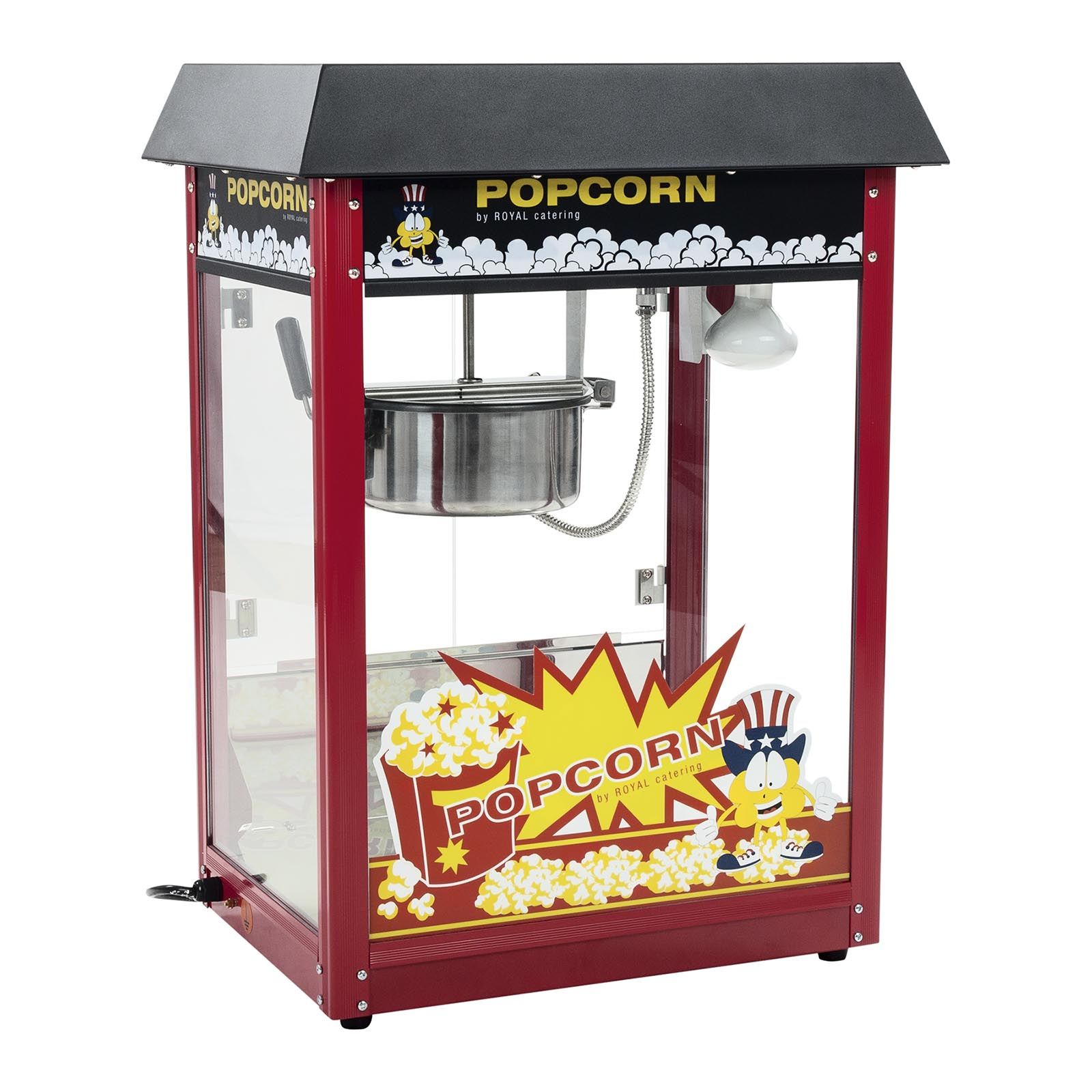 Machine à pop-corn professionnelle Rcps-16eb (10011231) - Royal Catering - Dimensions 83,30 x 60,00 x 76,00 cm - Acier inoxydable, aluminium galvanisé, verre trempé_0