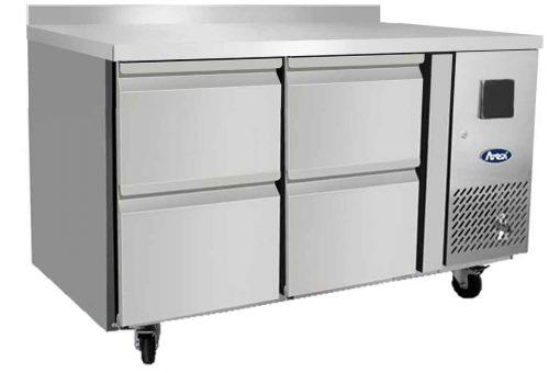 Table réfrigérée positive 4 tiroirs tropicalisée avec dosseret 280 l - EPF3522GR-SB_0