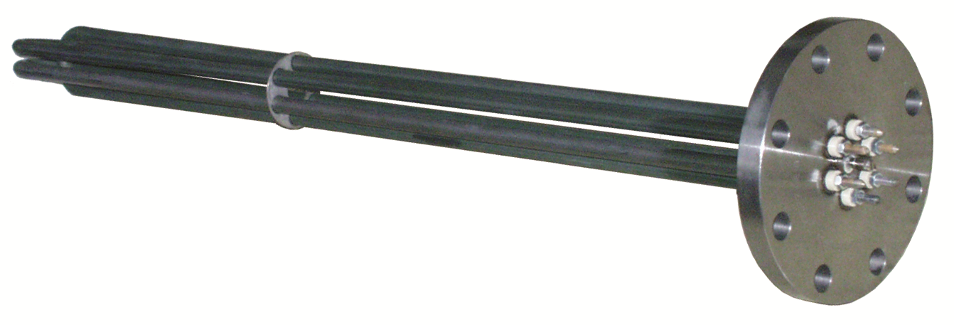 Thermoplongeur sur bride spéciaux - modèles normalisés ISO, DN 100 à DN 300 - épingles Incoloy 800, inox 321 ou 316_0