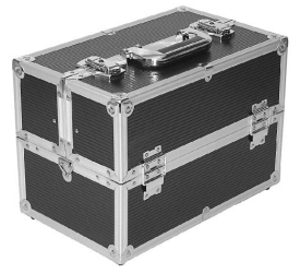 Valises de transport matériel et outillage - coffre éventail avec ouverture en 4 casiers et rangement central_0