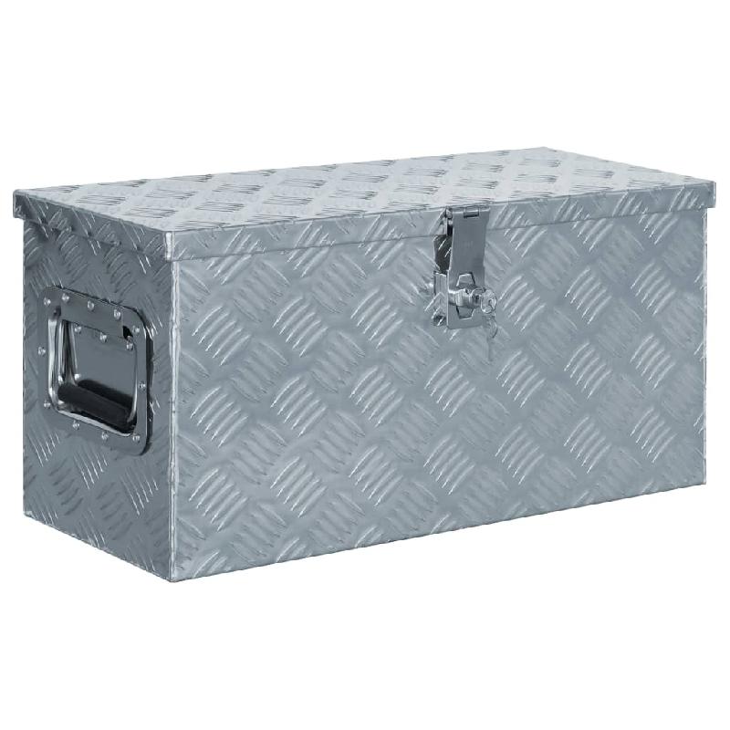 Vidaxl boîte en aluminium 61,5 x 26,5 x 30 cm argenté 142936_0