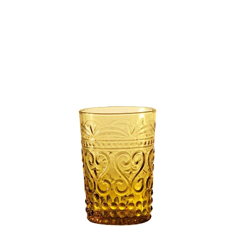 Zafferano Lot de 6 Verres Tumbler Série Provenzale en Verre Coloré dans la Masse Couleur Ambre, Design Raffiné et Résistant pour un Usage Quotidie_0