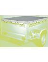 7603 - Bâche plate pour remorque Fransyl - Accessoire remorque 160 x 122 cm - Tissu enduit 560g/m² avec œillets et sandow_0