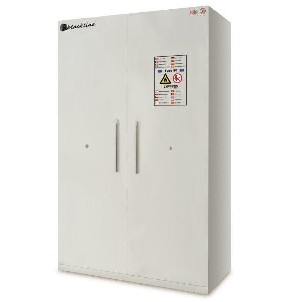 Armoire de sécurité anti-feu EFO12 BBAC - Blackline - 90 min - Produits chimiques et inflammables - Norme EN 14470-1 - 2 portes - 3 étagères de rétention_0