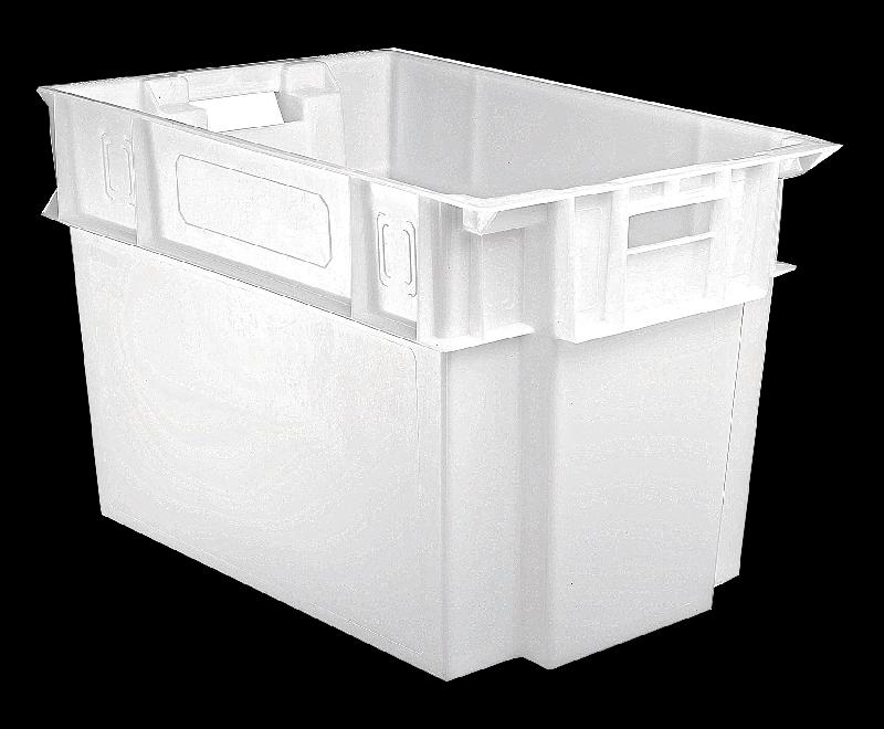Caisse alimentaire plastique blanc 20 litres 600x400