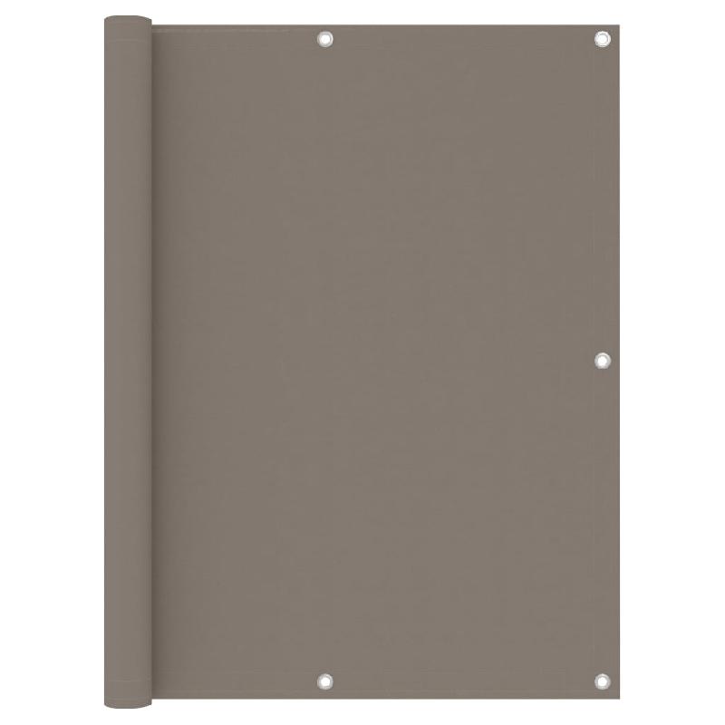 ÉCRAN DE BALCON BRISE PARE VUE PROTECTION CONFIDENTIALITÉ TAUPE 120 X 600 CM TISSU OXFORD 02_0010378_0