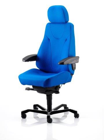 Fauteuil ergonomique directeur - appuie-tête réglable, soutien lombaire pneumatique, usage 24h/24_0