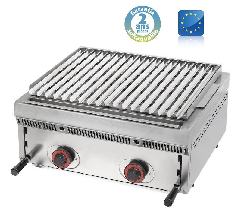 Grill à pierre de lave steack grill gaz réglable - l 600 mm - PBI60_0