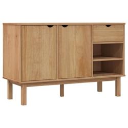 Helloshop26 - Buffet bahut commode armoire meuble de rangement organisateur cuisine salle de séjour salon 114 x 43 x 73,5 cm bois 02_0036184 - 300021_0