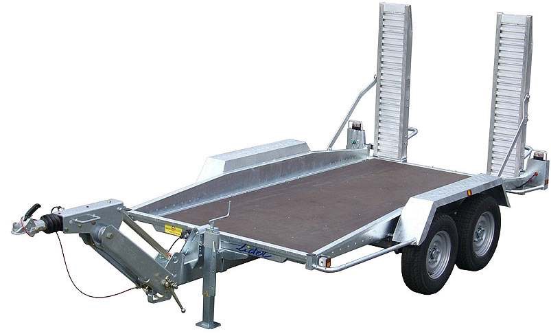 Remorque porte-engins Lider 35850 et 35855 L - 2.5T, 3m, 2 essieux, châssis galvanisé_0