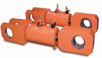 Vérin double effet avec valves d'équilibrage, chape et tenon rotulé_0